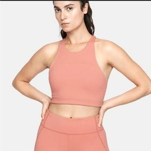 Outdoor Voices — Tech Sweat Crop Top — Size Small - Salmon